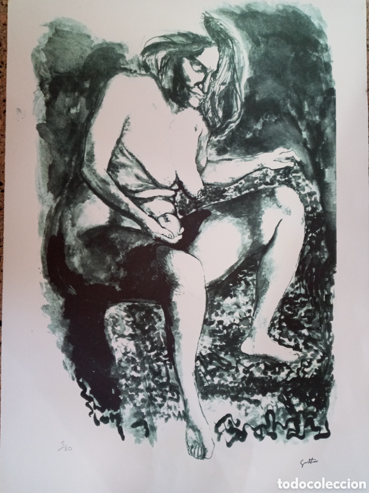 Arte: LITOGRAF&Iacute;A FIRMADA Y NUMERADA 5/50 - Foto 1