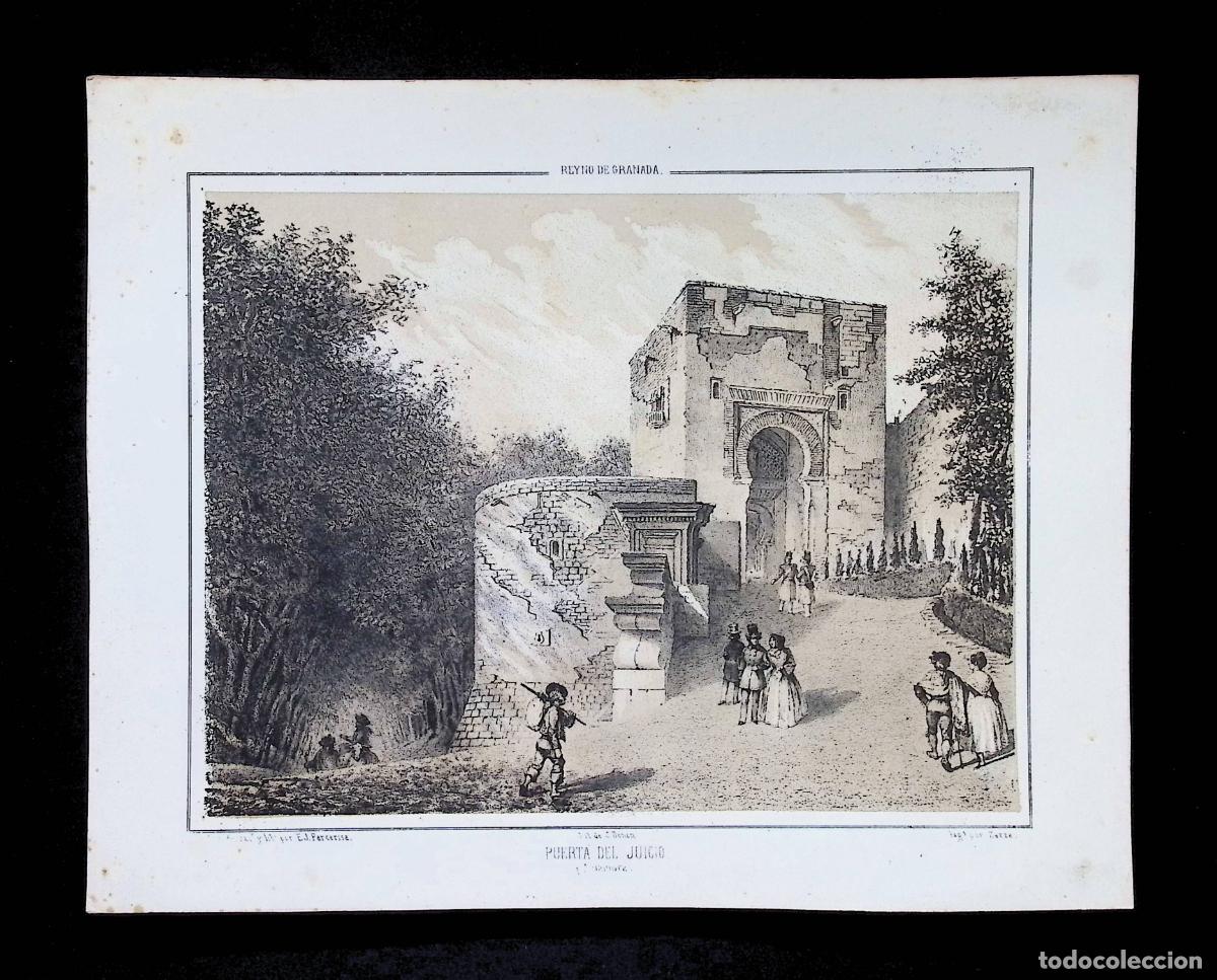 Arte: PUERTA DEL JUICIO (ALHAMBRA). REYNO DE GRANADA. PARCERISA. (27X21,5 CM)
