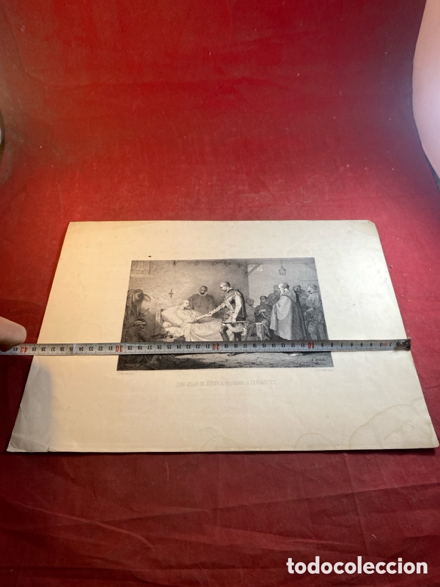 Arte: DON JUAN DE AUSTRIA VISITANDO A CERVANTES - Foto 4