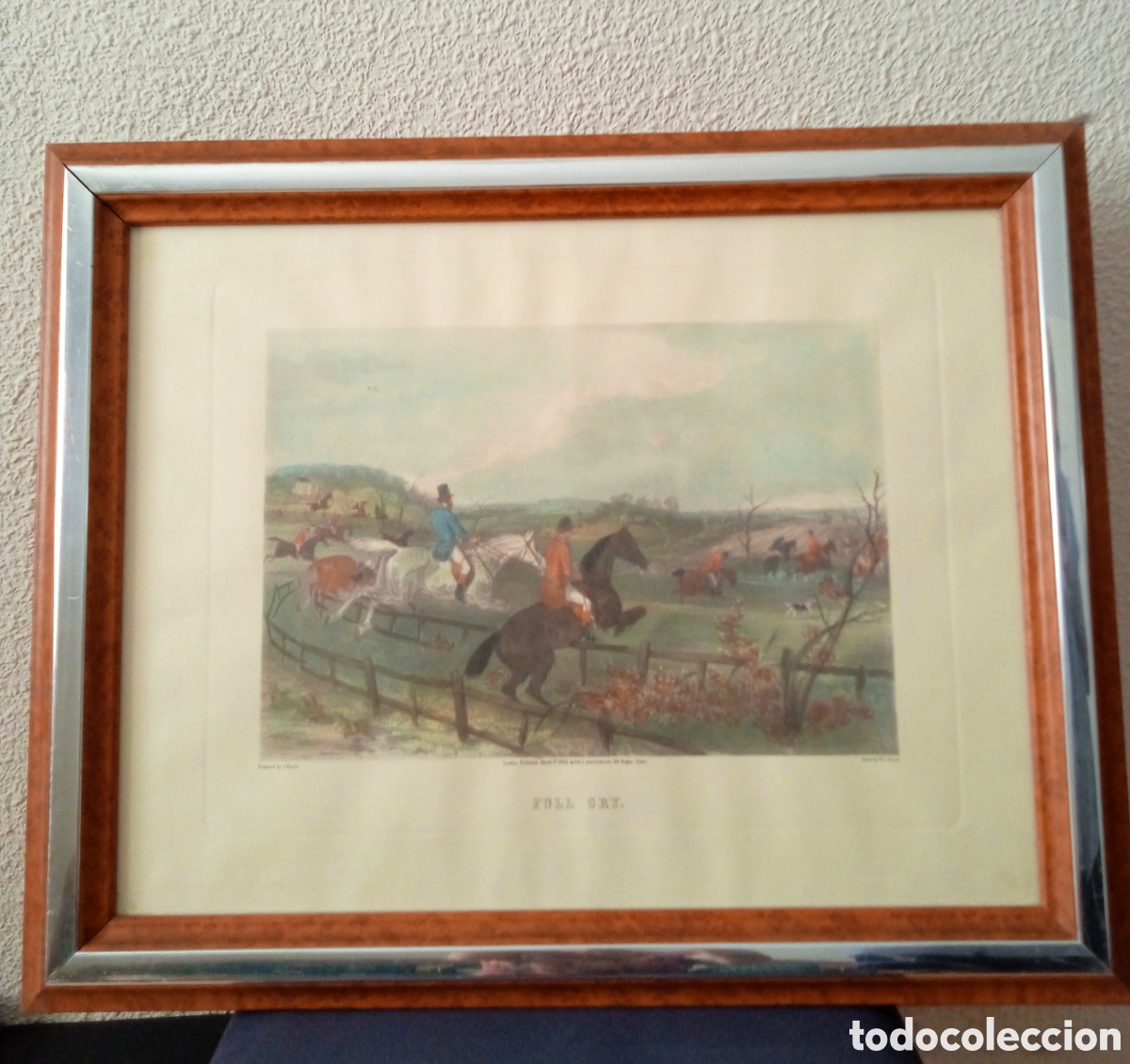Arte: Cuadro con l&aacute;mina de grabado a color - Foto 1