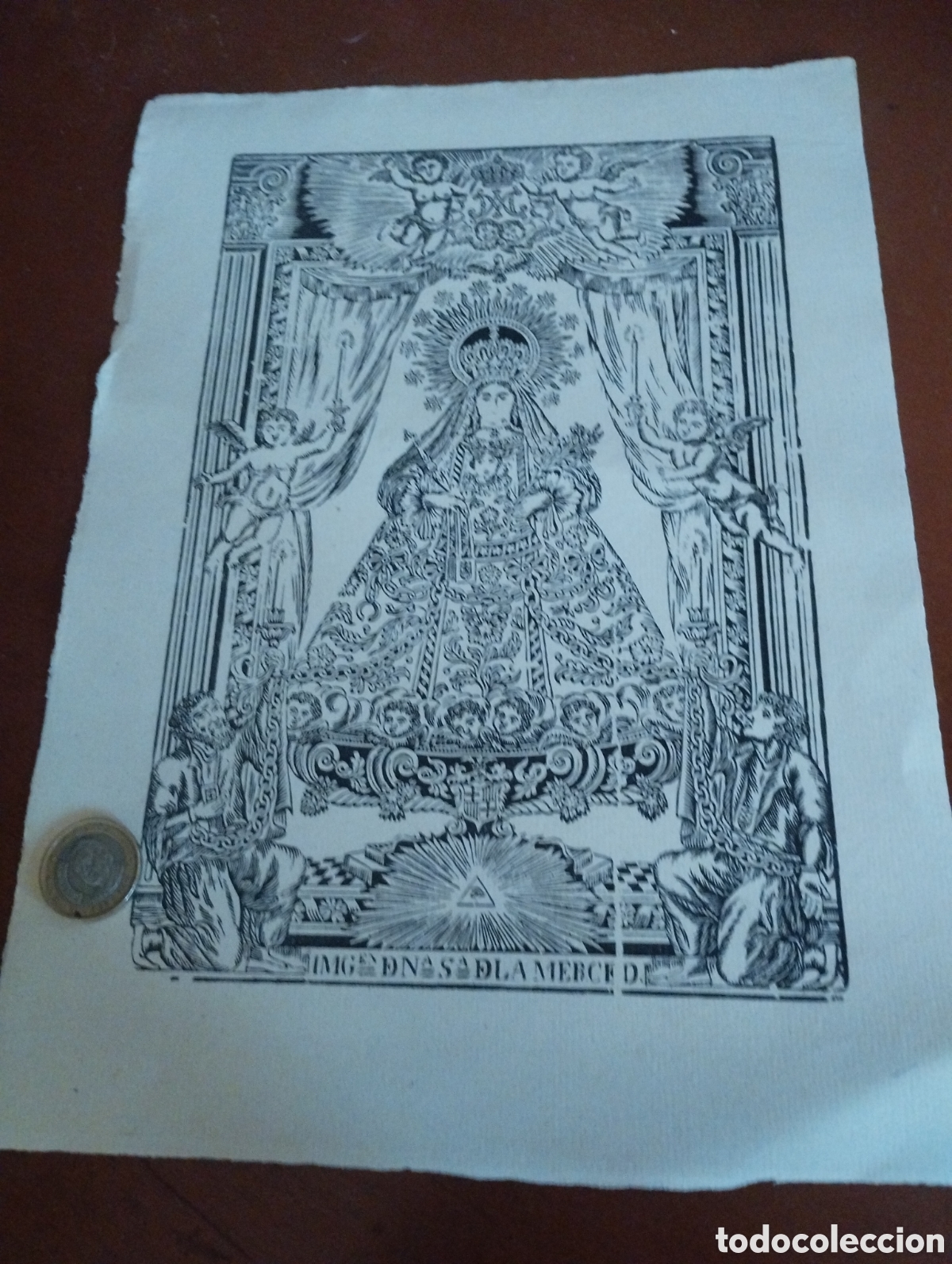 Arte: Litograf&iacute;a de la Imagen de Nuestra Se&ntilde;ora de la Merced