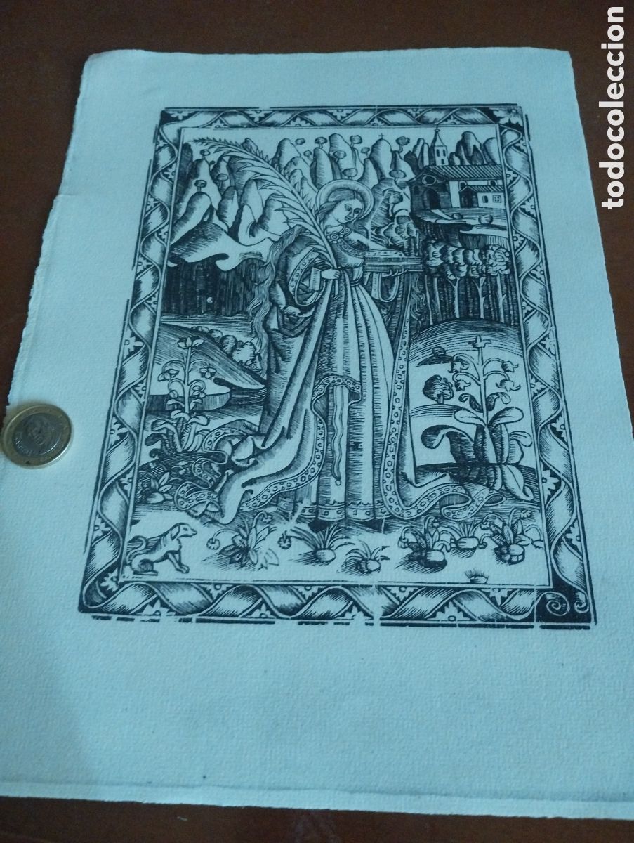 Arte: Litograf&iacute;a de Nuestra Se&ntilde;ora de Montserrat?? - Foto 1
