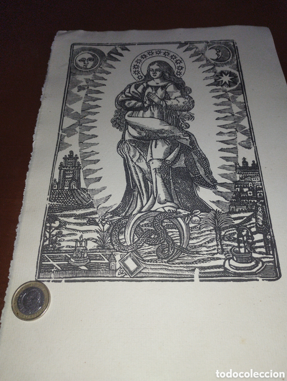 Arte: Litograf&iacute;a de la Santa Inmaculada Concepci&oacute;n - Foto 1