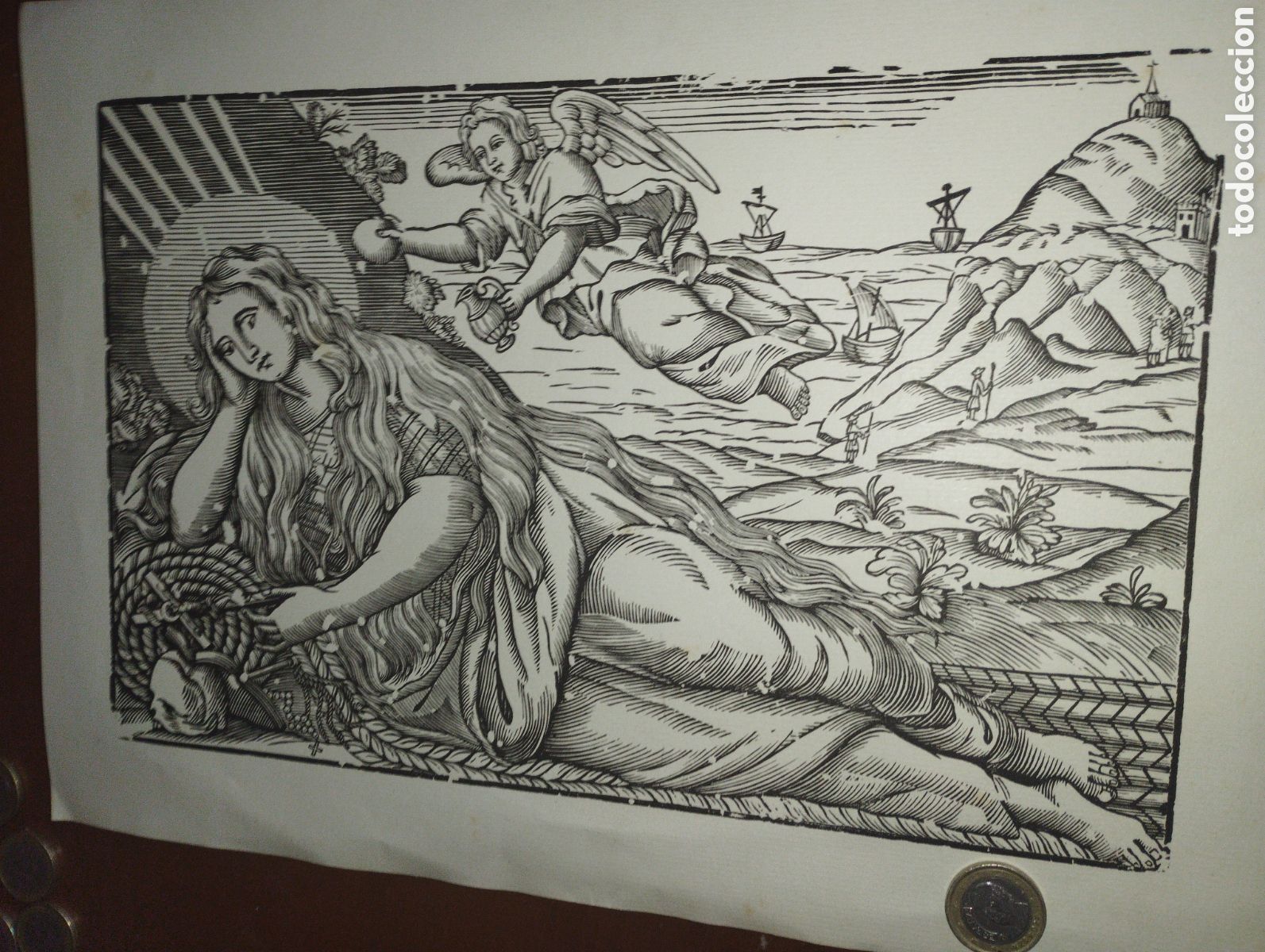 Arte: Litograf&iacute;a de la Santa del Mar - Foto 1