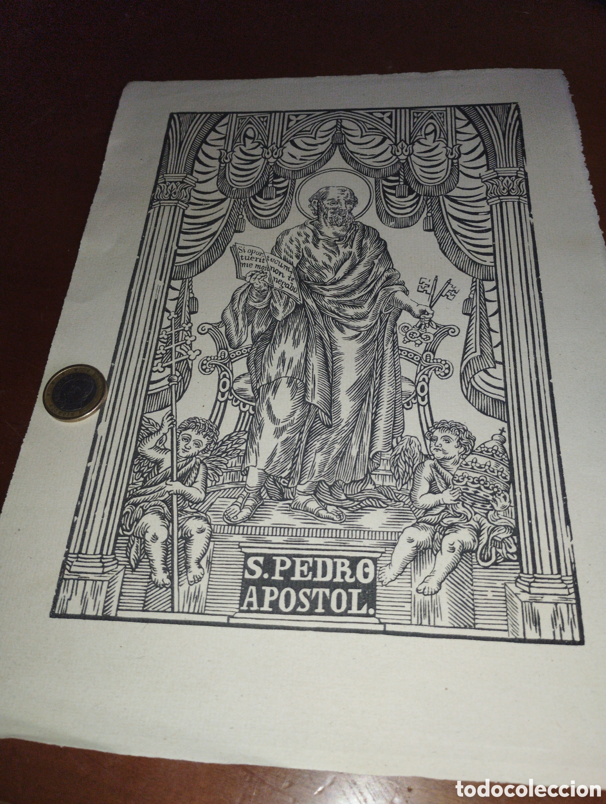 Arte: Litograf&iacute;a de San Pedro Ap&oacute;stol - Foto 1