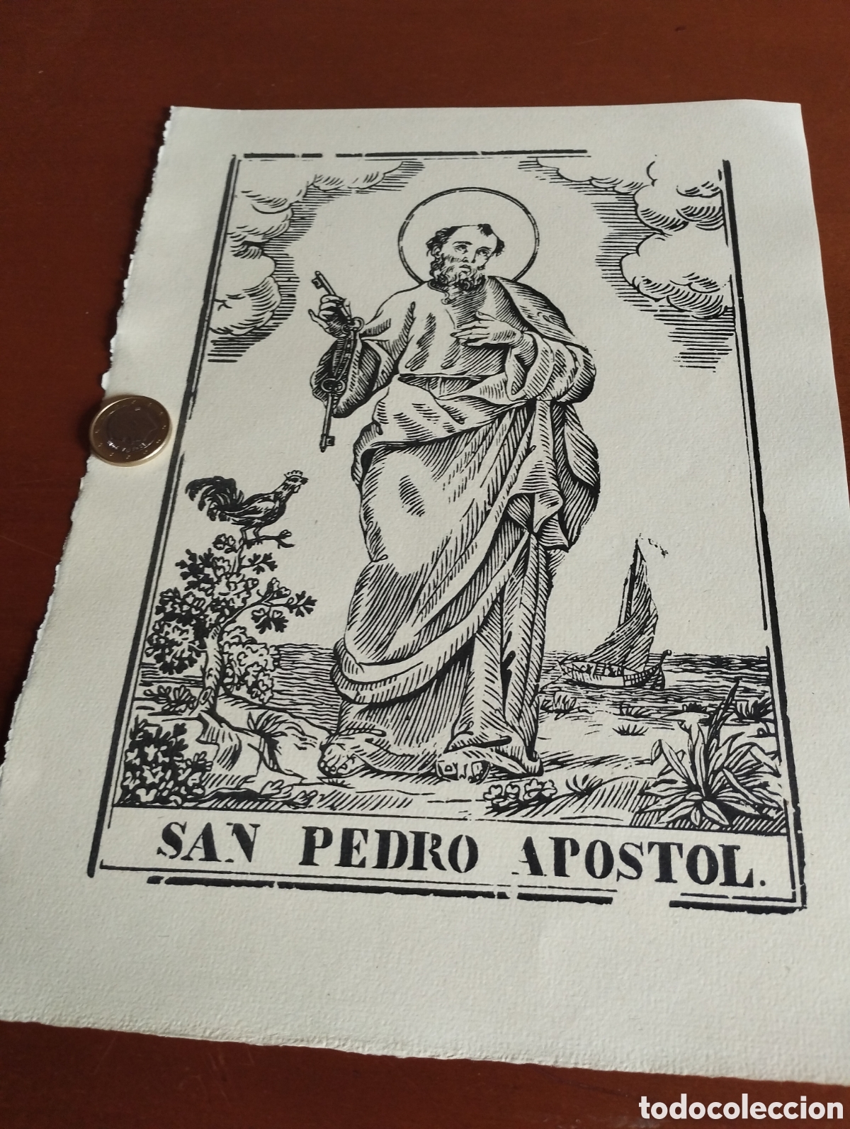 Arte: Litograf&iacute;a de San Pedro Ap&oacute;stol - Foto 1