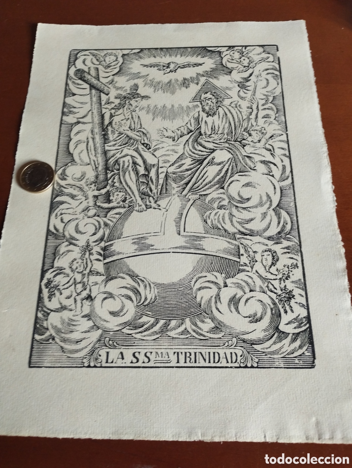 Arte: Litograf&iacute;a de la Sant&iacute;sima Trinidad - Foto 1