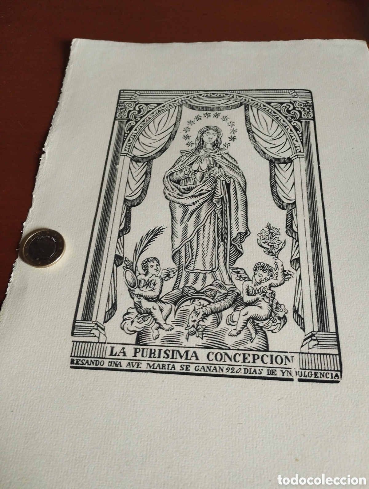 Arte: Litograf&iacute;a de la Pur&iacute;sima Concepci&oacute;n - Foto 1