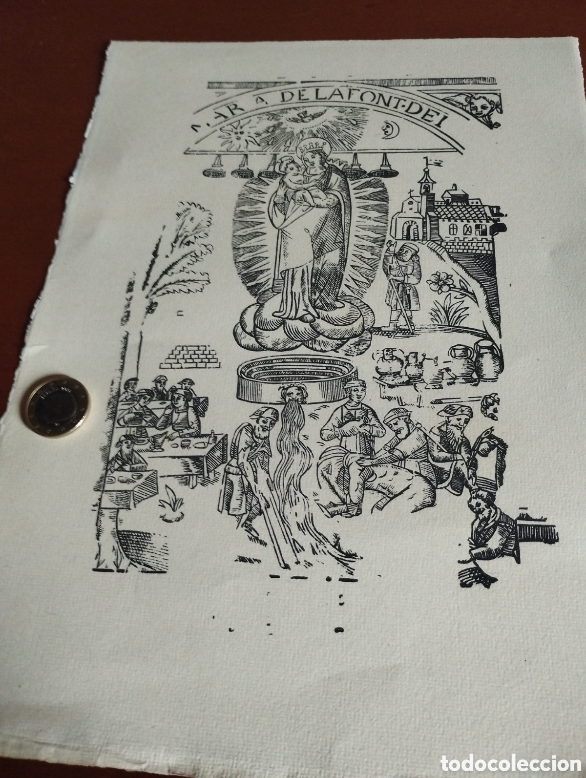 Arte: Litograf&iacute;a Mar de la Font Dei - Foto 1