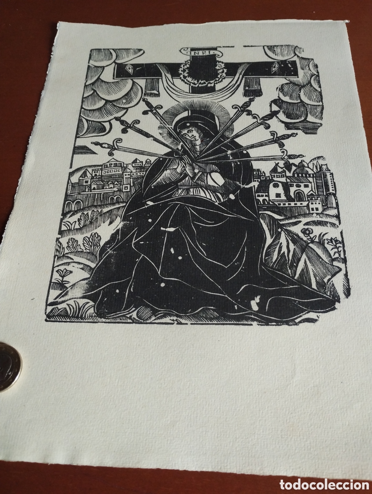 Arte: Litograf&iacute;a de Nuestra Se&ntilde;ora la Dolorosa