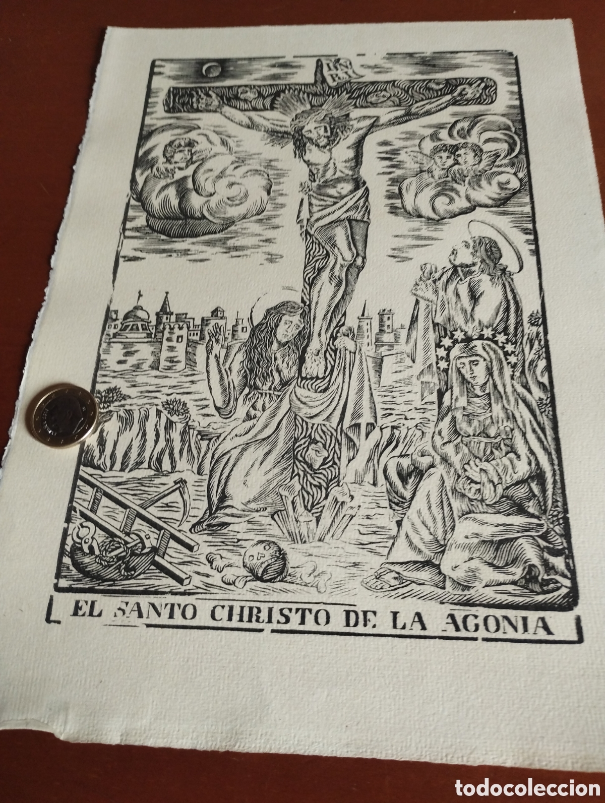 Arte: Litograf&iacute;a del Santo Cristo de la Agon&iacute;a