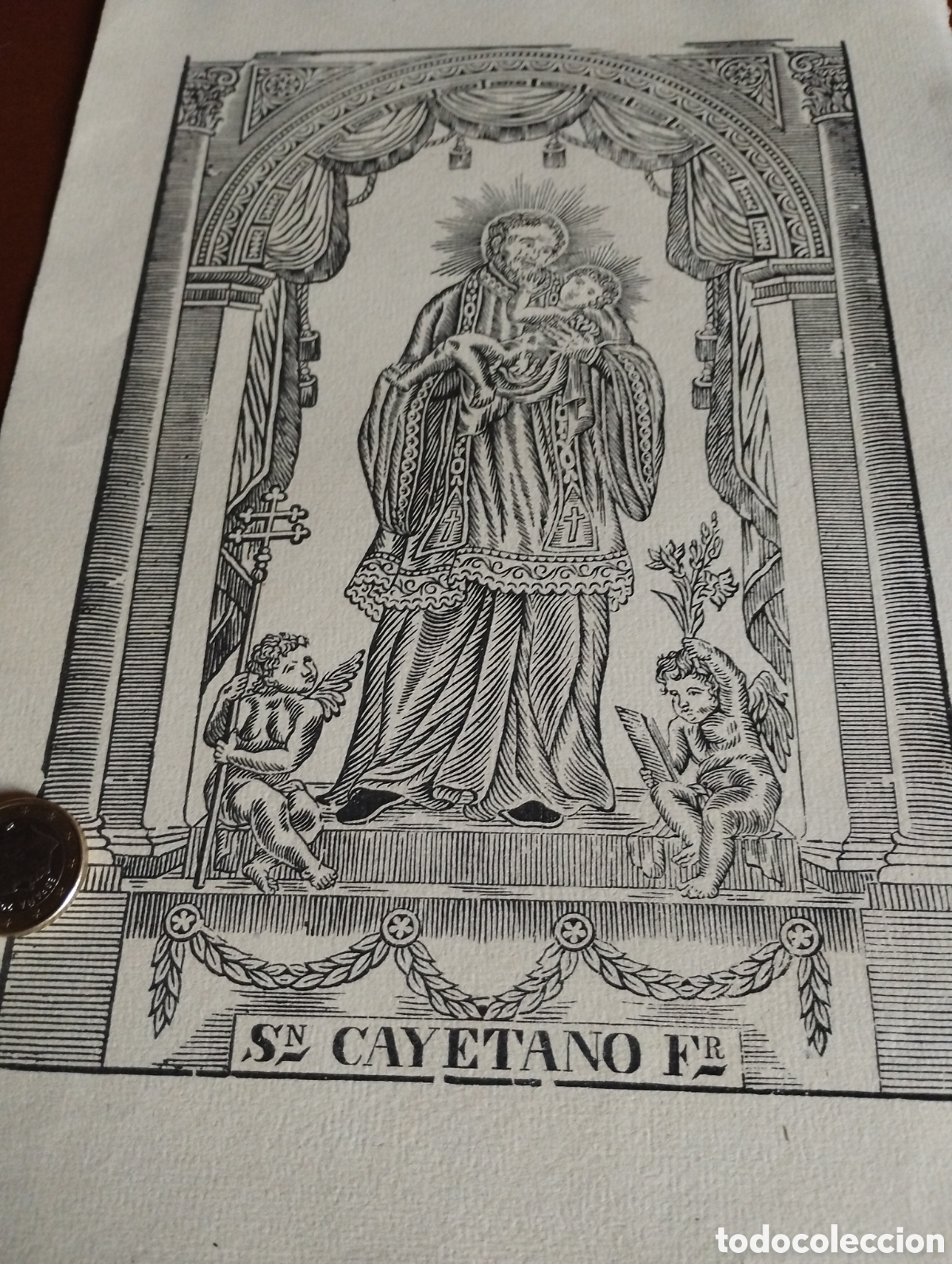 Arte: Litograf&iacute;a de San Cayetano - Foto 1