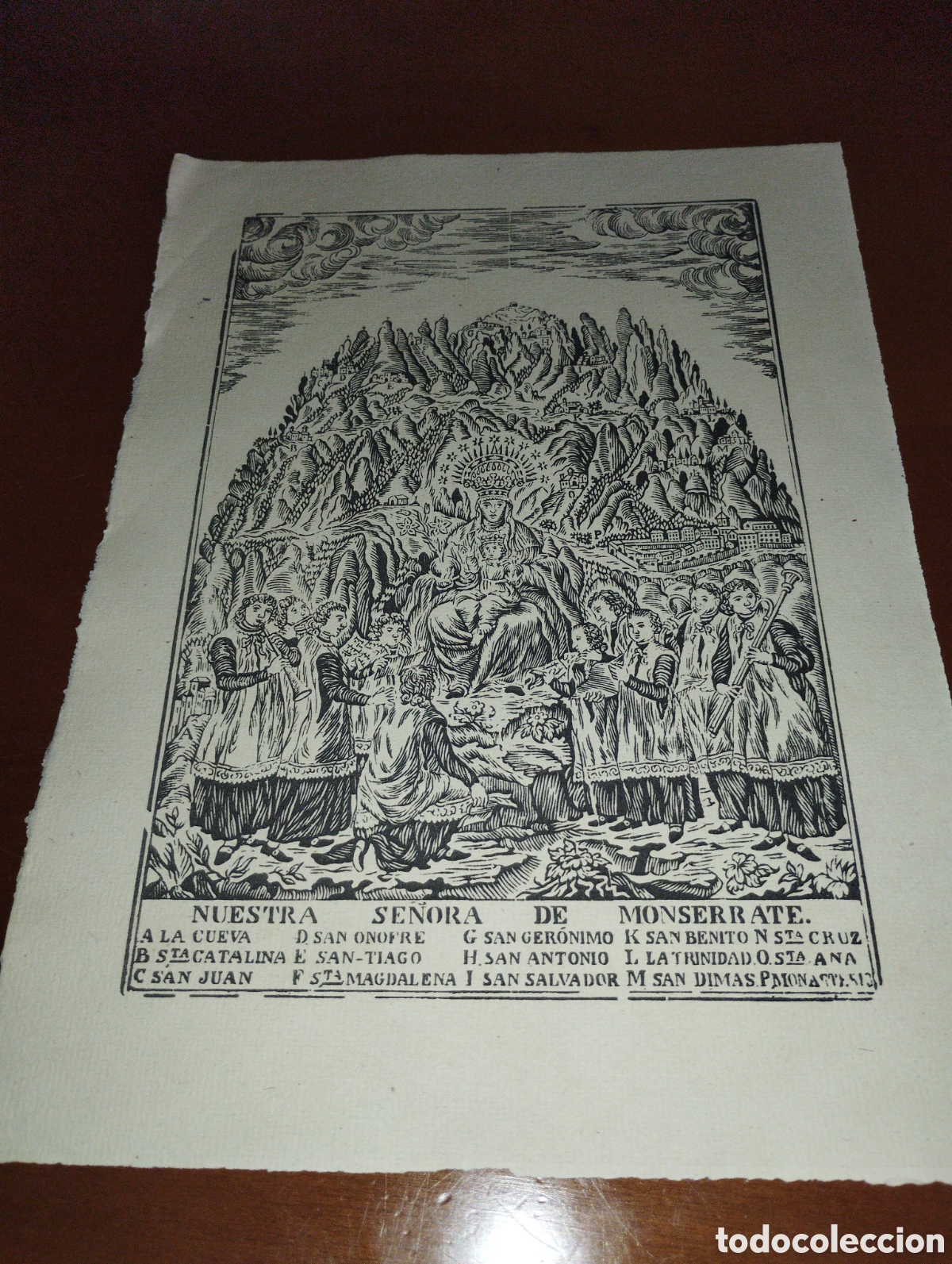 Arte: Litograf&iacute;a de Nuestra Se&ntilde;ora de Montserrat