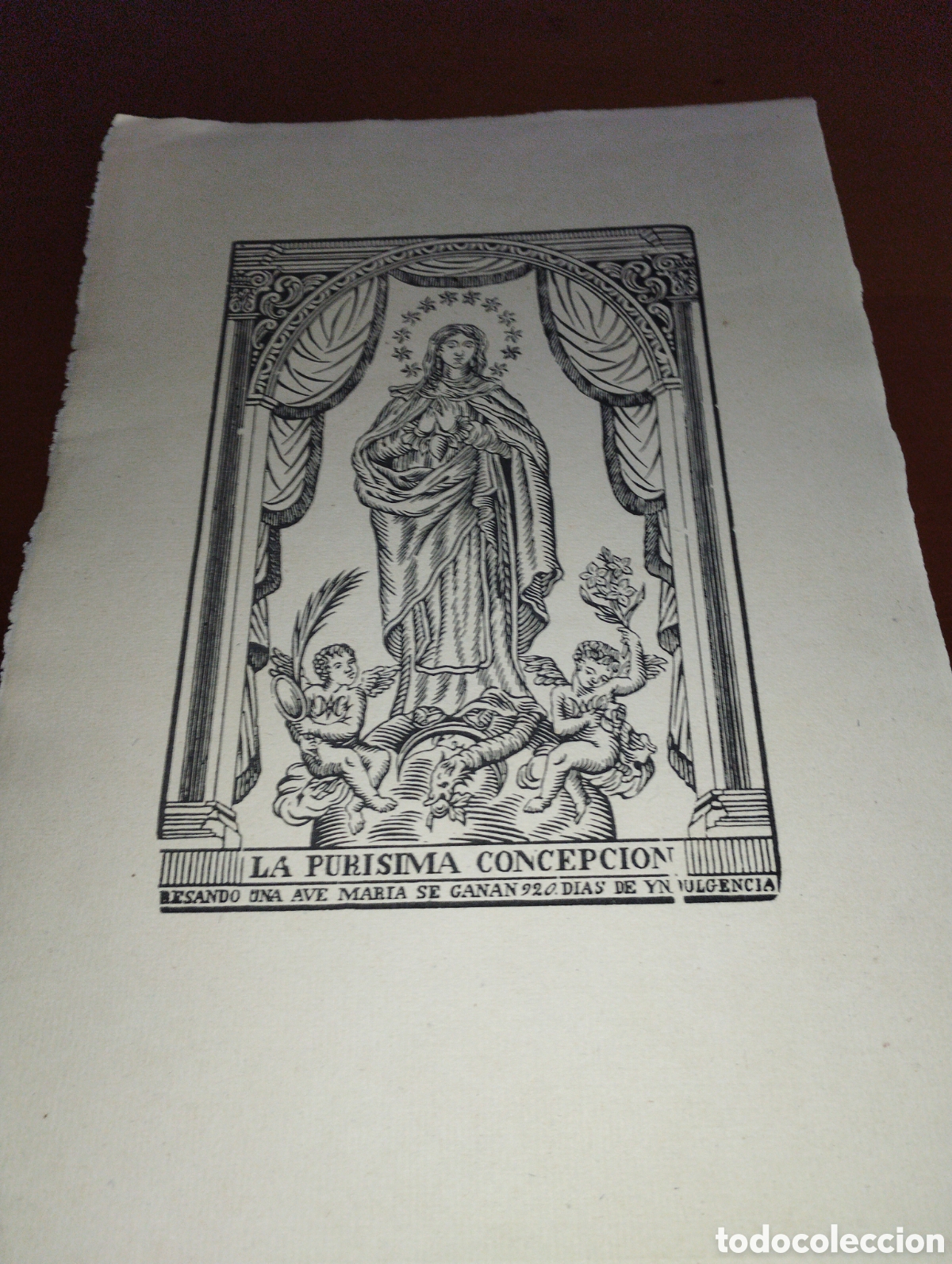 Arte: Litograf&iacute;a de la Pur&iacute;sima Concepci&oacute;n - Foto 1