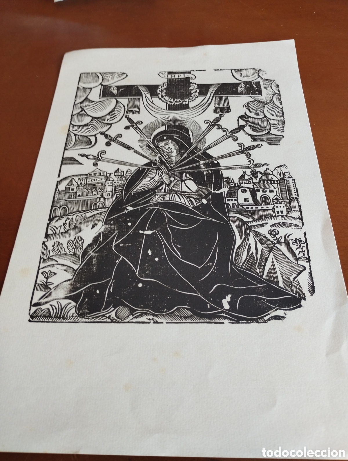Arte: Litograf&iacute;a de la Virgen de los Dolores