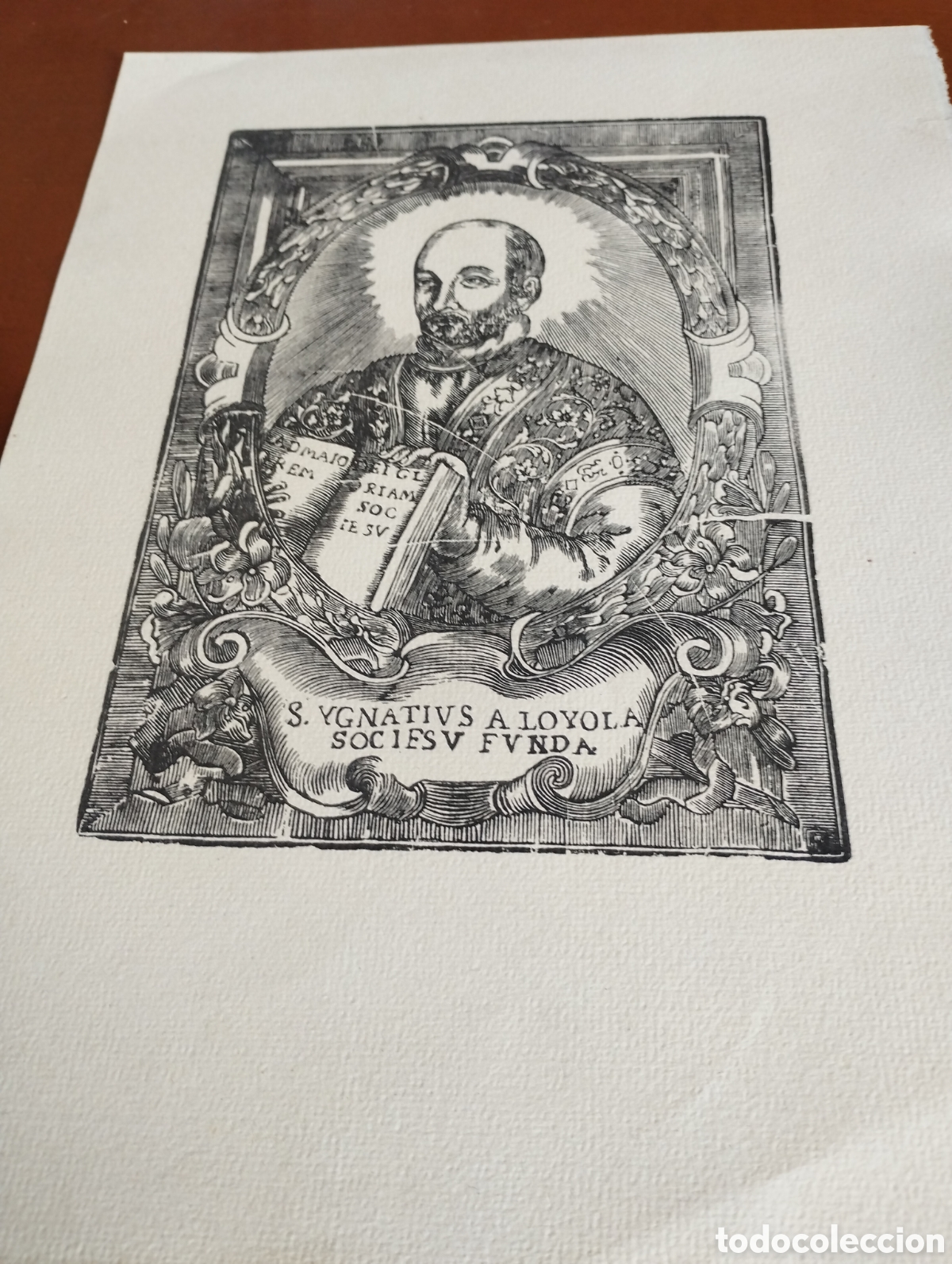 Arte: Litograf&iacute;a de San Ignacio de Loyola - Foto 1