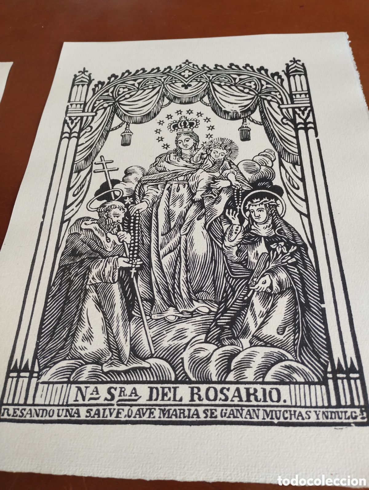 Arte: Litograf&iacute;a de Nuestra Se&ntilde;ora del Rosario