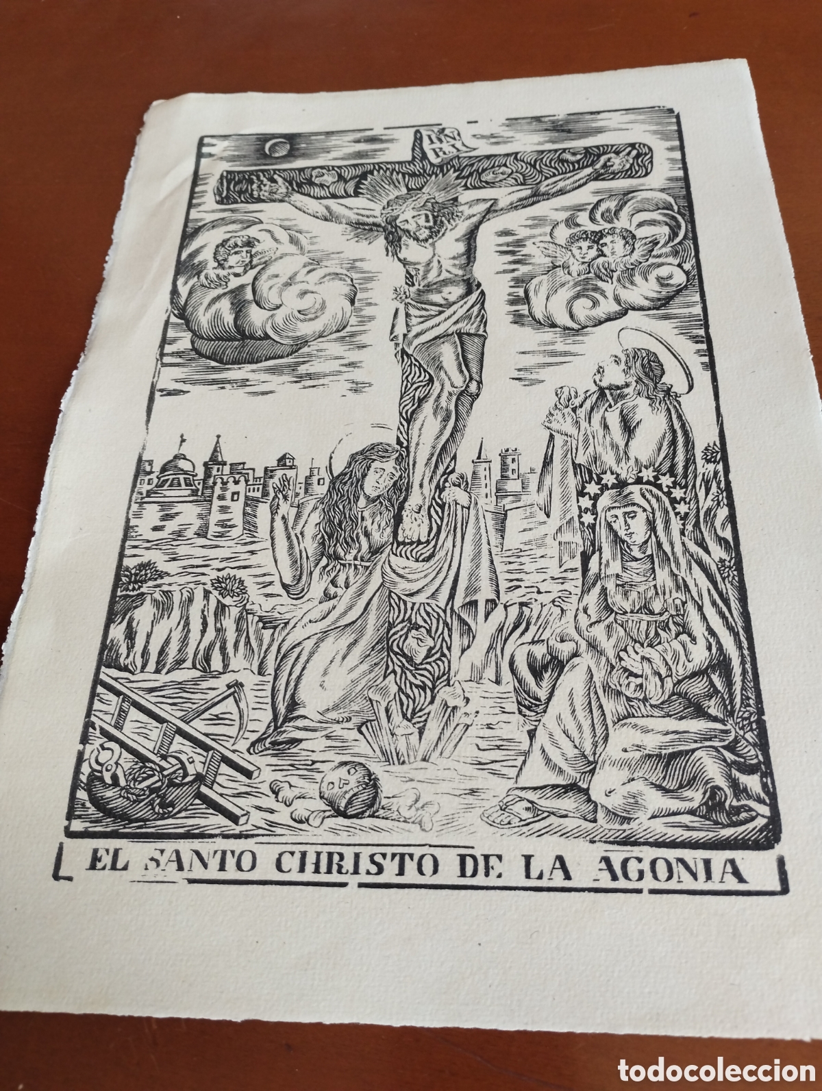 Arte: Litograf&iacute;a del Santo Cristo de la Agon&iacute;a