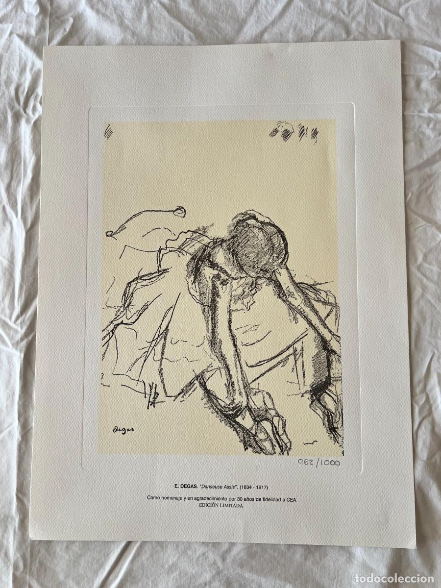 Arte: Litograf&iacute;a de E. Degas (edici&oacute;n limitada de CEA) - Foto 1