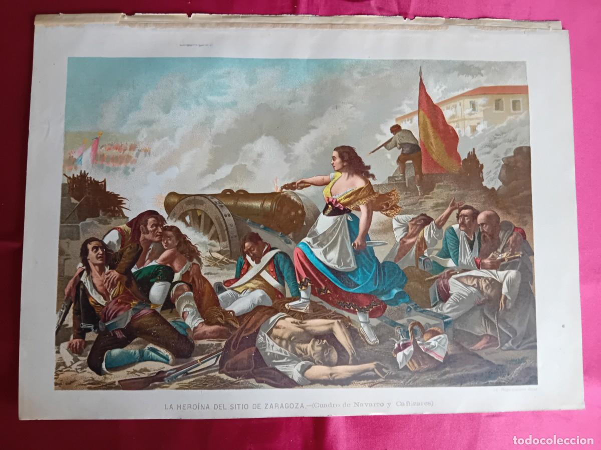 Art: La hero&iacute;na del sitio de Zaragoza litograf&iacute;a siglo XIX