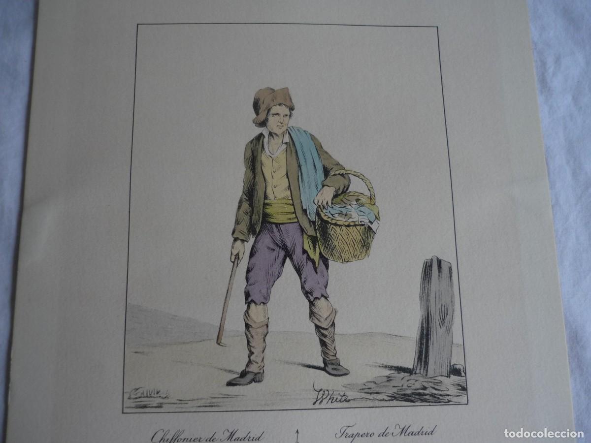 Arte: Litograf&iacute;a coloreada Trapero de Madrid - Foto 2
