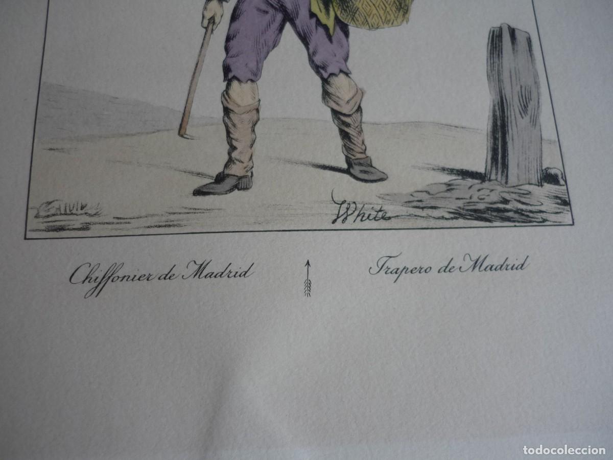 Arte: Litograf&iacute;a coloreada Trapero de Madrid - Foto 3