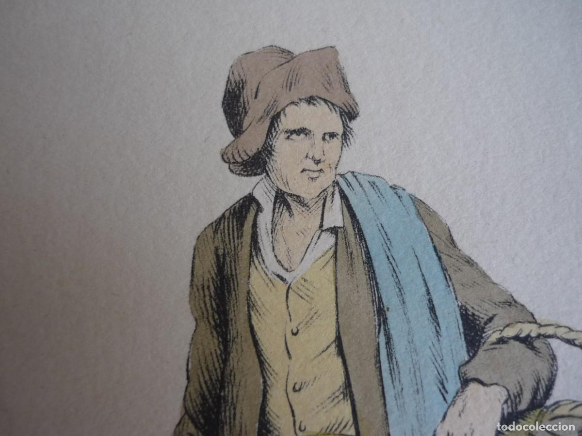 Arte: Litograf&iacute;a coloreada Trapero de Madrid - Foto 4
