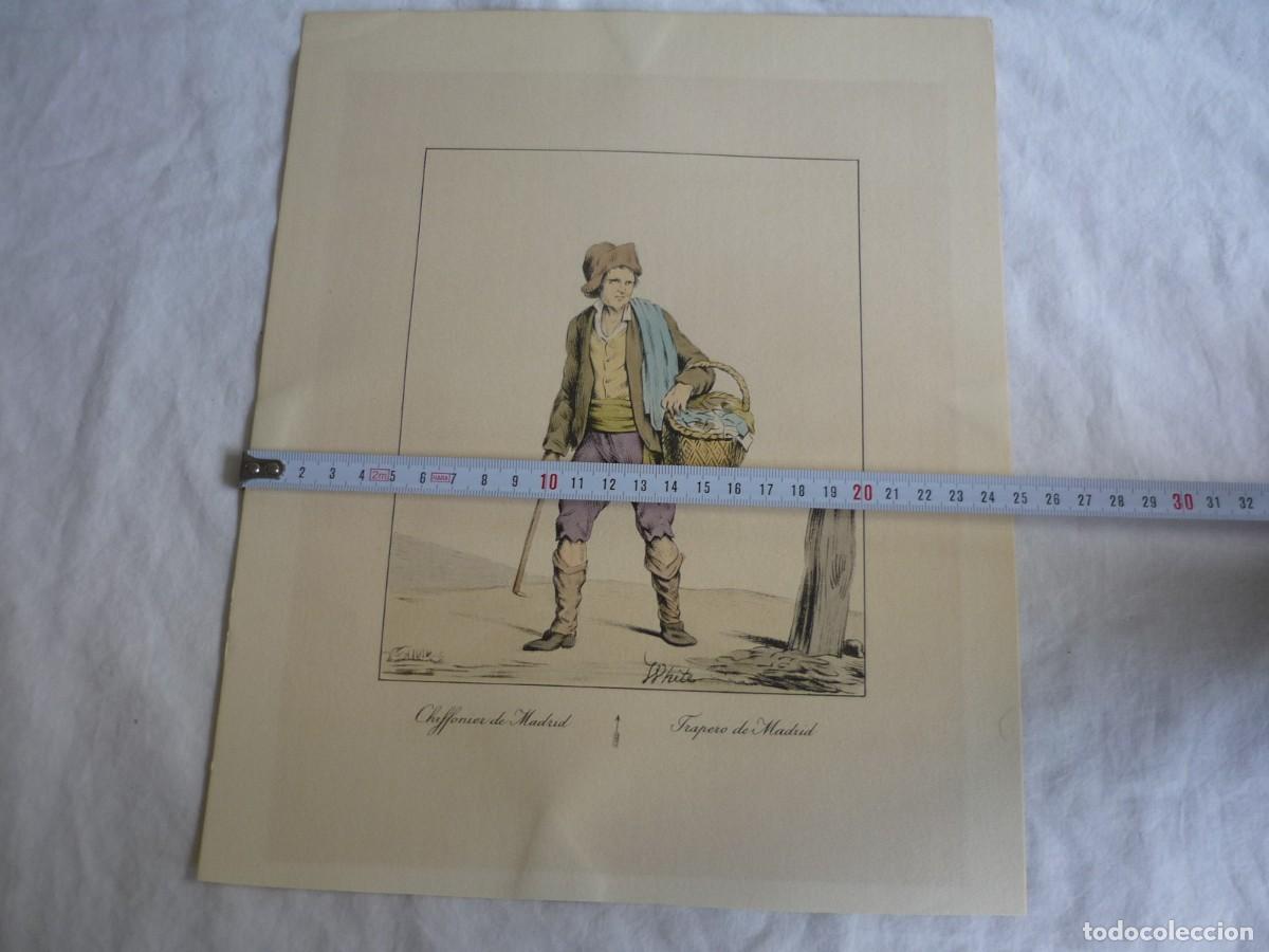 Arte: Litograf&iacute;a coloreada Trapero de Madrid - Foto 7