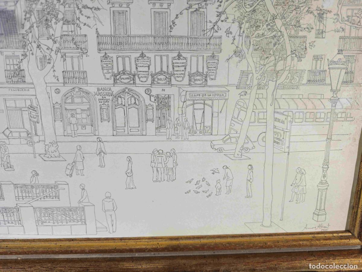 Arte: AURORA ALISENT LITOGRAFIA RAMBLAS CAFE OPERA - Foto 7