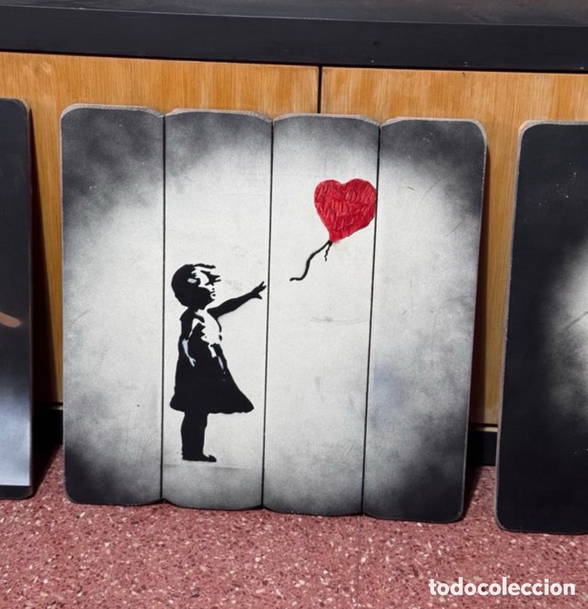 Arte: &iexcl;&iexcl;&iexcl; 3 Cuadros de madera con im&aacute;genes de Bansky !!! - Foto 3