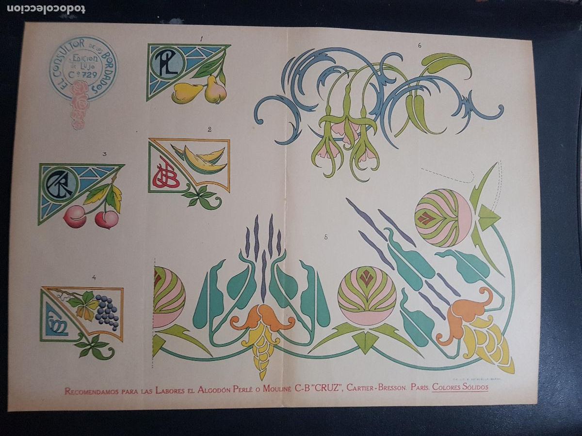 Arte: CONSULTOR DE LOS BORDADOS,EDICION DE LUJO C&ordm;729-LITOGRAFIA E.ESTADELLA