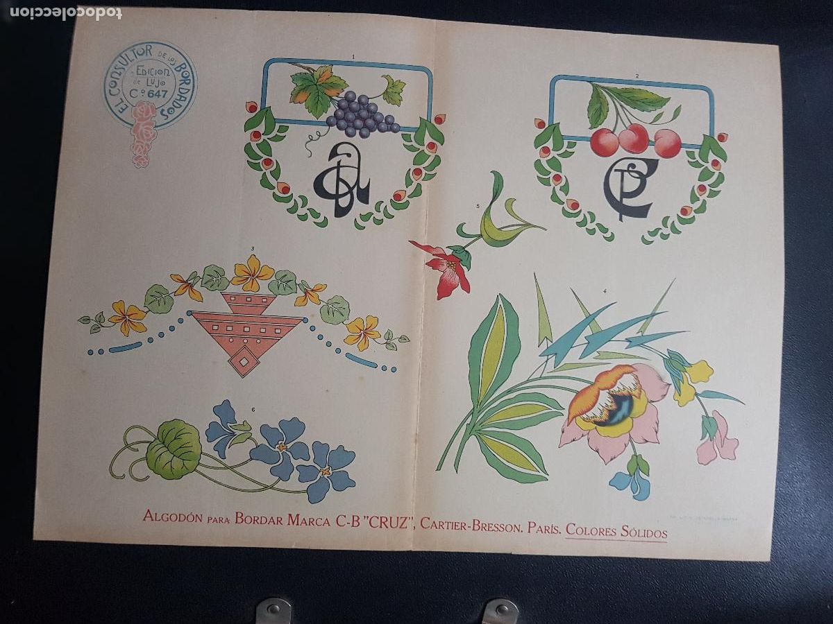 Arte: CONSULTOR DE LOS BORDADOS,EDICION DE LUJO C&ordm;647-LITOGRAFIA E.ESTADELLA