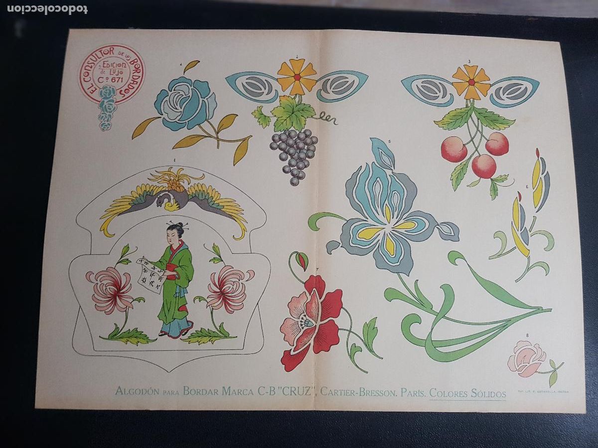 Arte: CONSULTOR DE LOS BORDADOS,EDICION DE LUJO C&ordm;671-LITOGRAFIA E.ESTADELLA