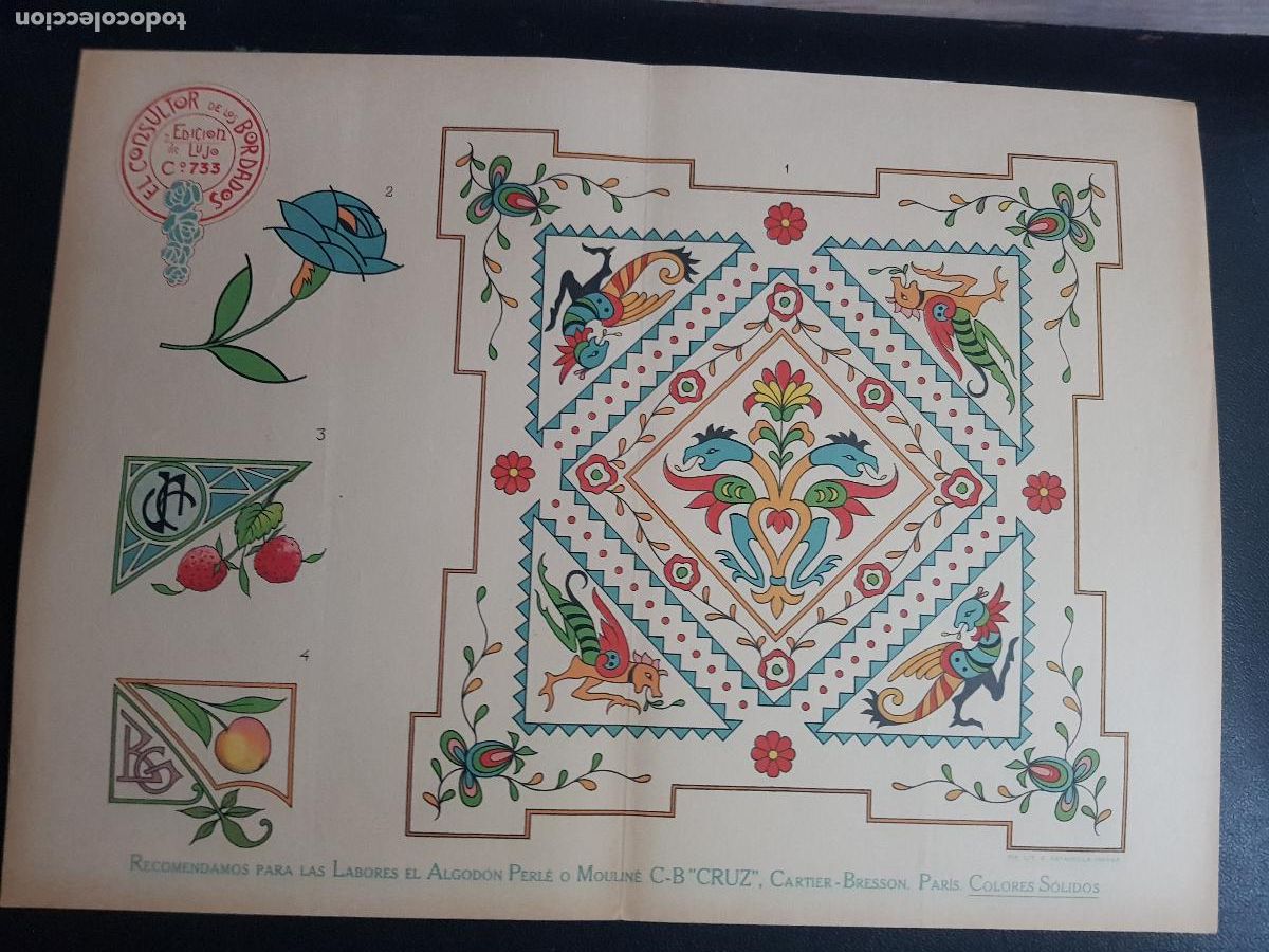 Arte: CONSULTOR DE LOS BORDADOS,EDICION DE LUJO C&ordm;733-LITOGRAFIA E.ESTADELLA