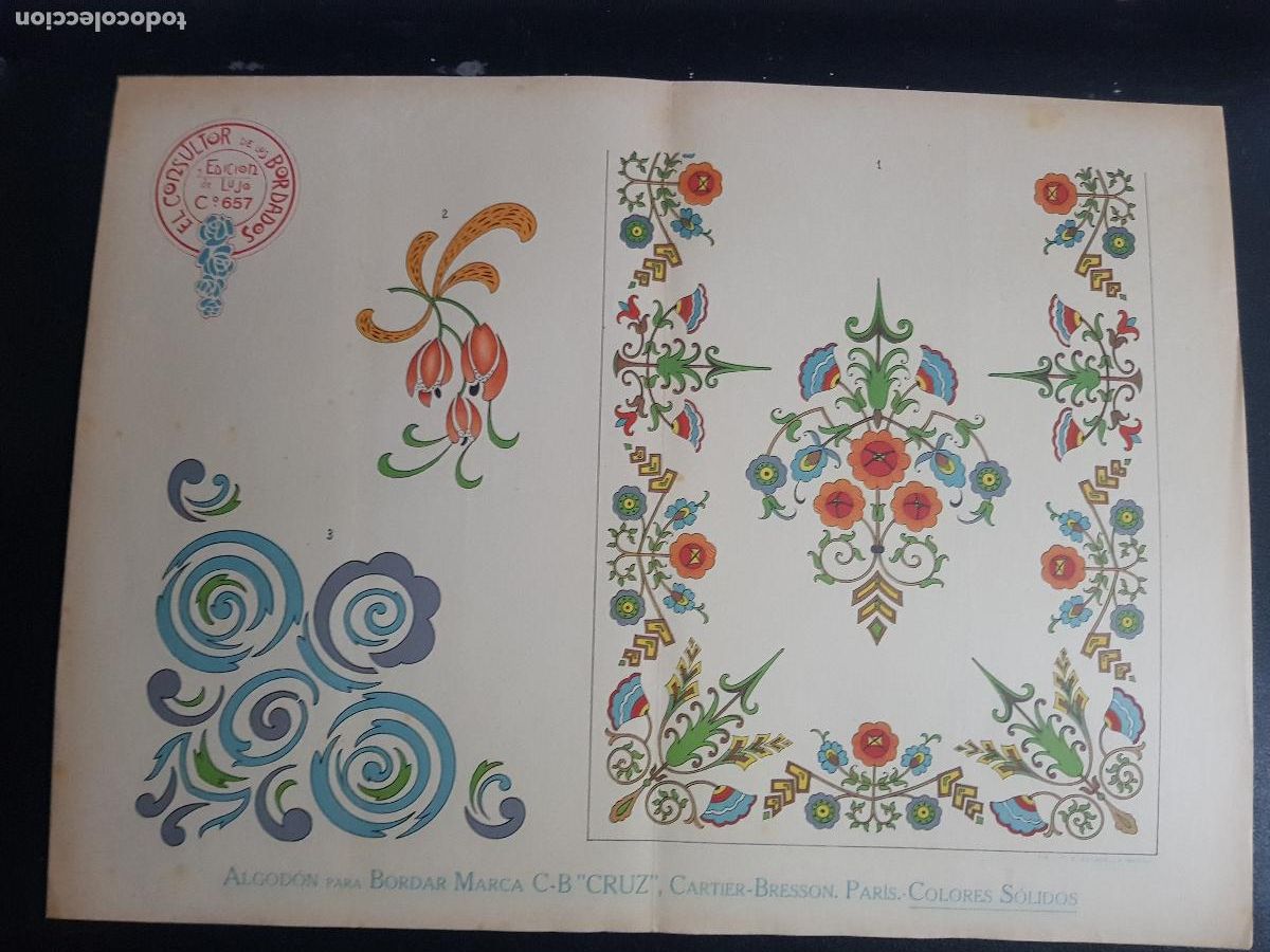 Arte: CONSULTOR DE LOS BORDADOS,EDICION DE LUJO C&ordm;657-LITOGRAFIA E.ESTADELLA