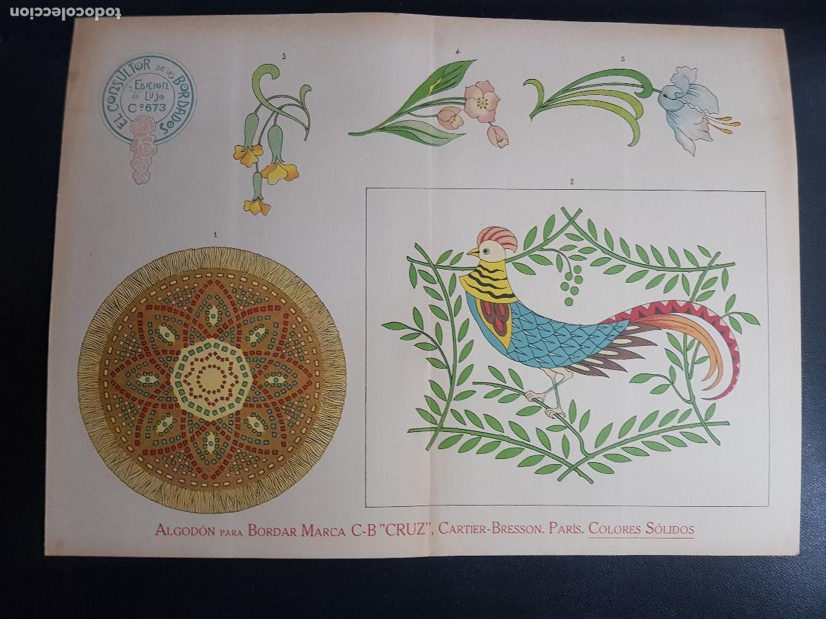 Arte: CONSULTOR DE LOS BORDADOS,EDICION DE LUJO C&ordm;673-LITOGRAFIA E.ESTADELLA
