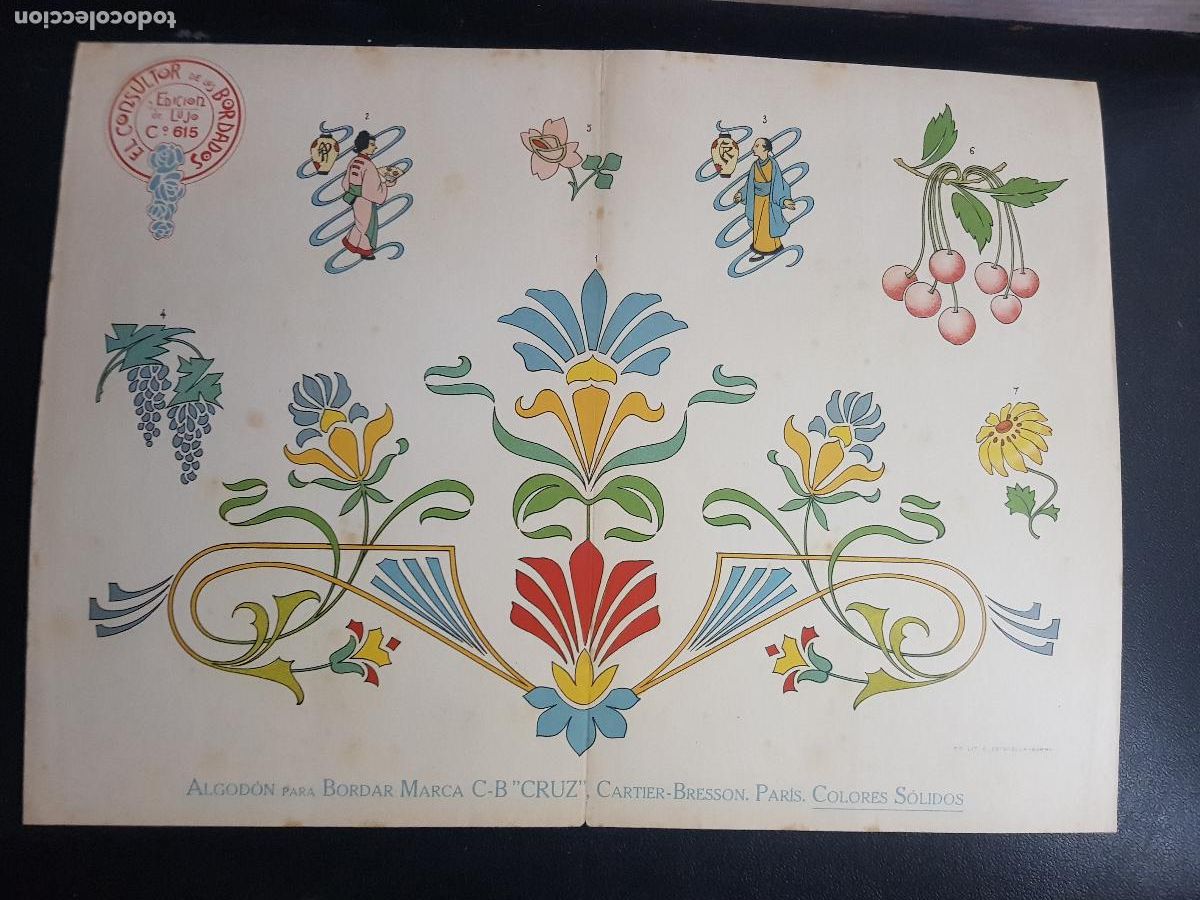 Arte: CONSULTOR DE LOS BORDADOS,EDICION DE LUJO C&ordm;615-LITOGRAFIA E.ESTADELLA