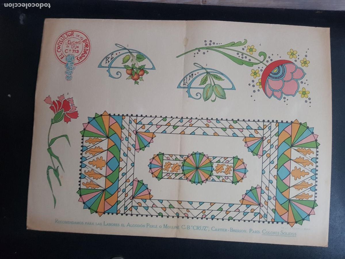 Arte: CONSULTOR DE LOS BORDADOS,EDICION DE LUJO C&ordm;713-LITOGRAFIA E.ESTADELLA