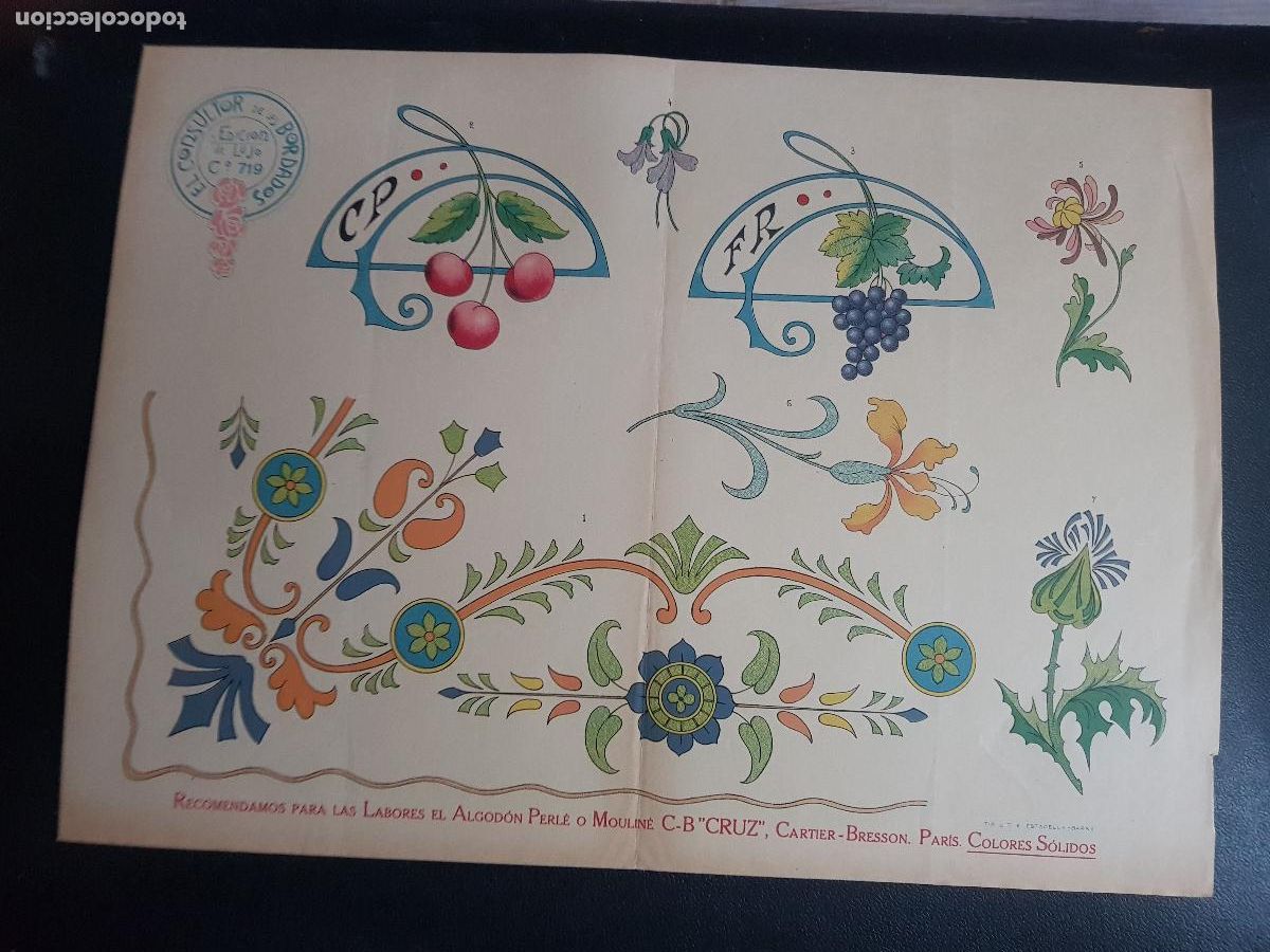 Arte: CONSULTOR DE LOS BORDADOS,EDICION DE LUJO C&ordm;719-LITOGRAFIA E.ESTADELLA