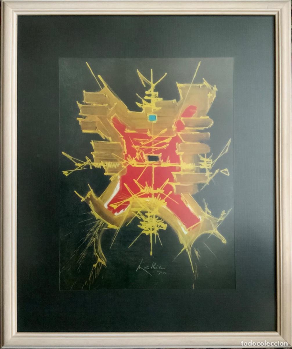 Arte: LITOGRAF&Iacute;A ENMARCADA GEORGES MATHIEU 1970 - Foto 3