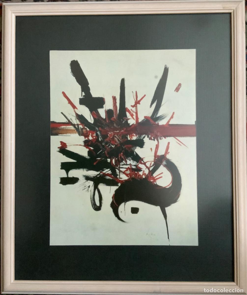 Arte: LITOGRAF&Iacute;A ENMARCADA GEORGES MATHIEU 1970 - Foto 2