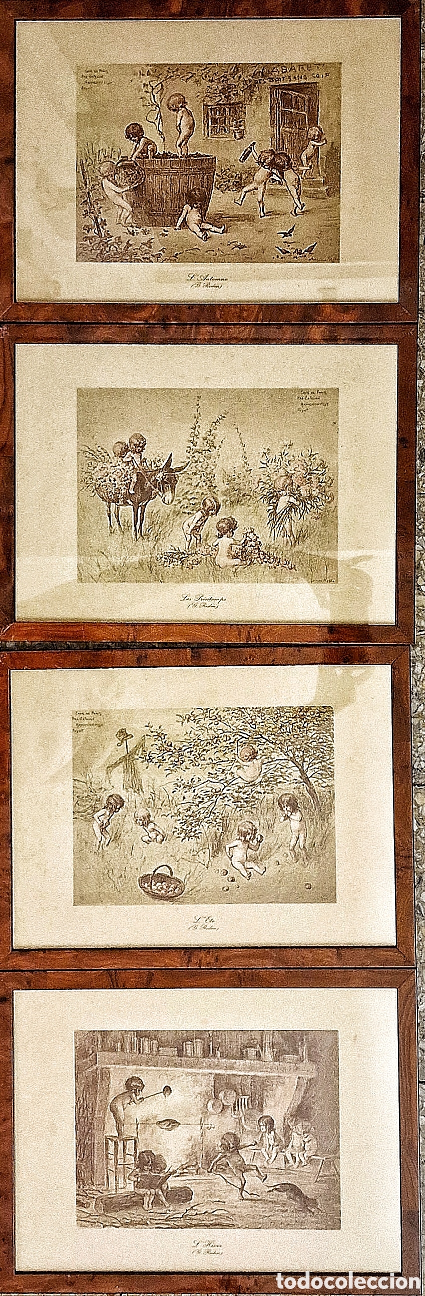 Arte: GEORGE REDON. Les quatre saisons. Caf&eacute; de Paris pre Catal&aacute;n Armenonville Foyot