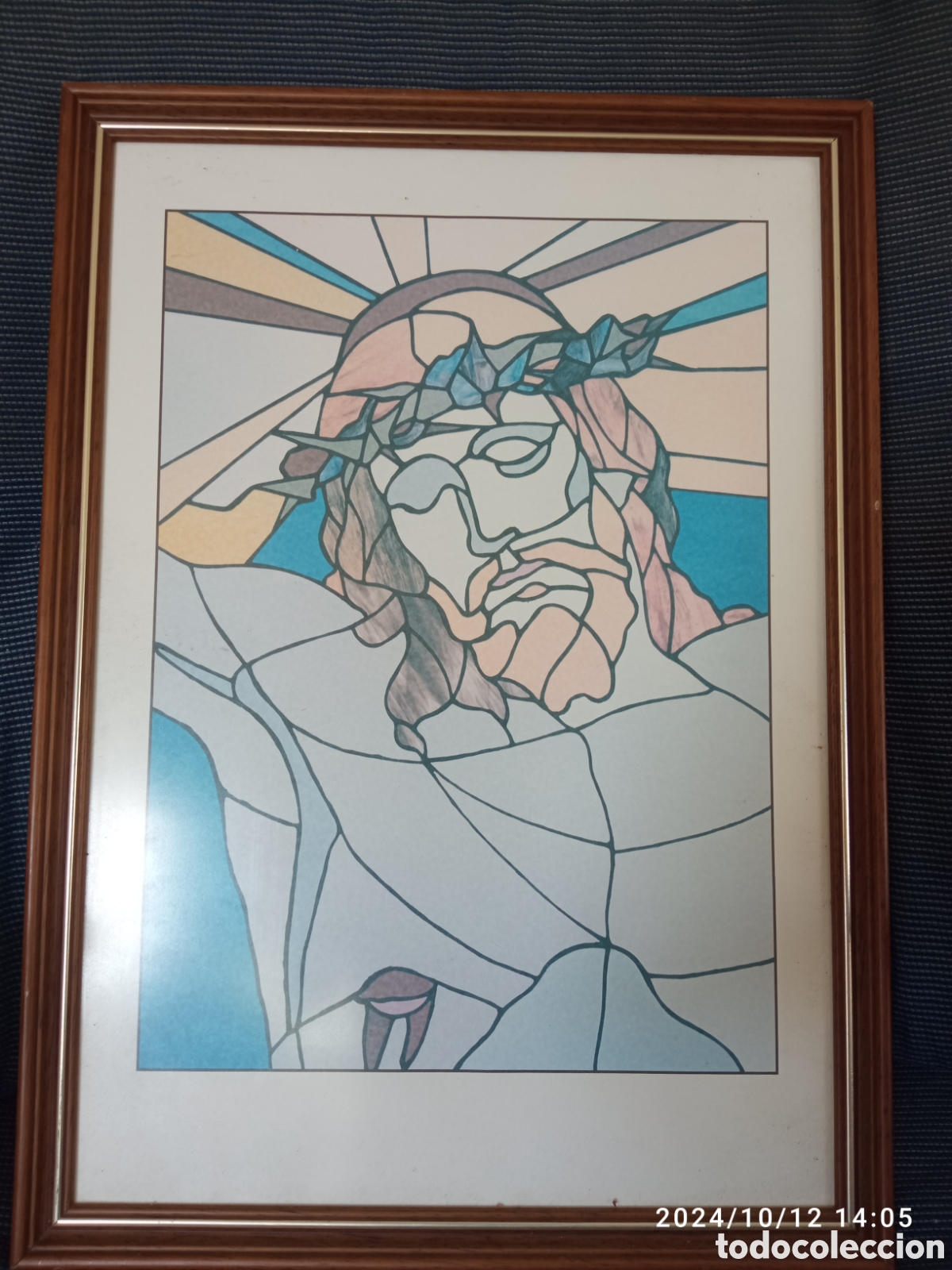 Arte: Litograf&iacute;a del Cristo del Sagrario ,patr&oacute;n del pueblo Alteano 1995