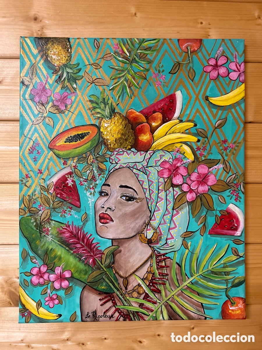 Arte: &ldquo;Palenquera&rdquo; Impresi&oacute;n art&iacute;stica de la pintora Franco/colombiana LE RIGOLEUR