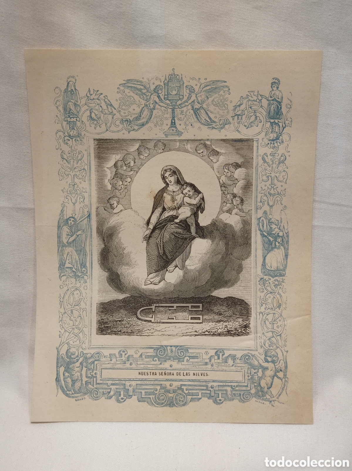 Arte: ANTIGUA LITOGRAF&Iacute;A NUESTRA SE&Ntilde;ORA DE LAS NIEVES 1853