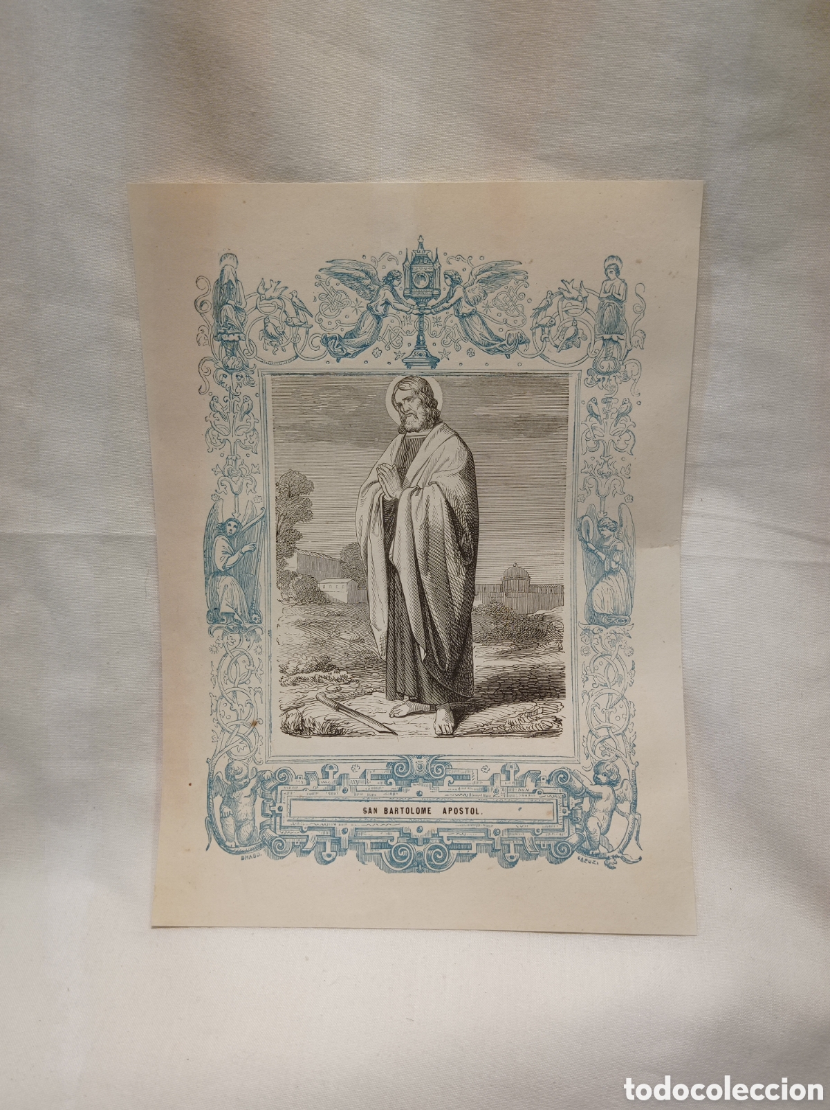 Arte: ANTIGUA LITOGRAF&Iacute;A SAN BARTOLOM&Eacute; AP&Oacute;STOL 1853