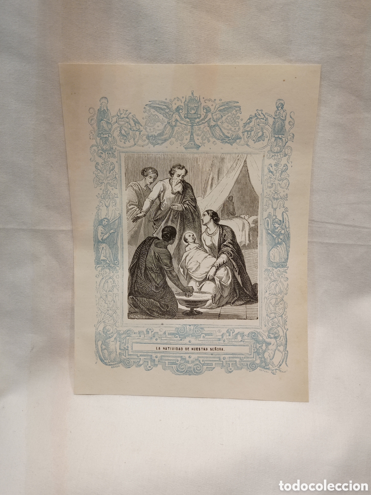 Arte: ANTIGUA LITOGRAF&Iacute;A LA NATIVIDAD DE NUESTRA SE&Ntilde;ORA 1853