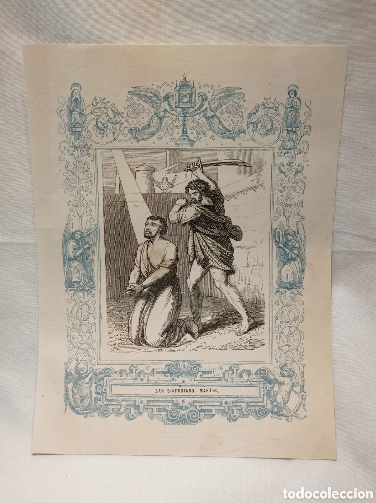 Arte: ANTIGUA LITOGRAF&Iacute;A SAN SINFORIANO M&Aacute;RTIR 1853