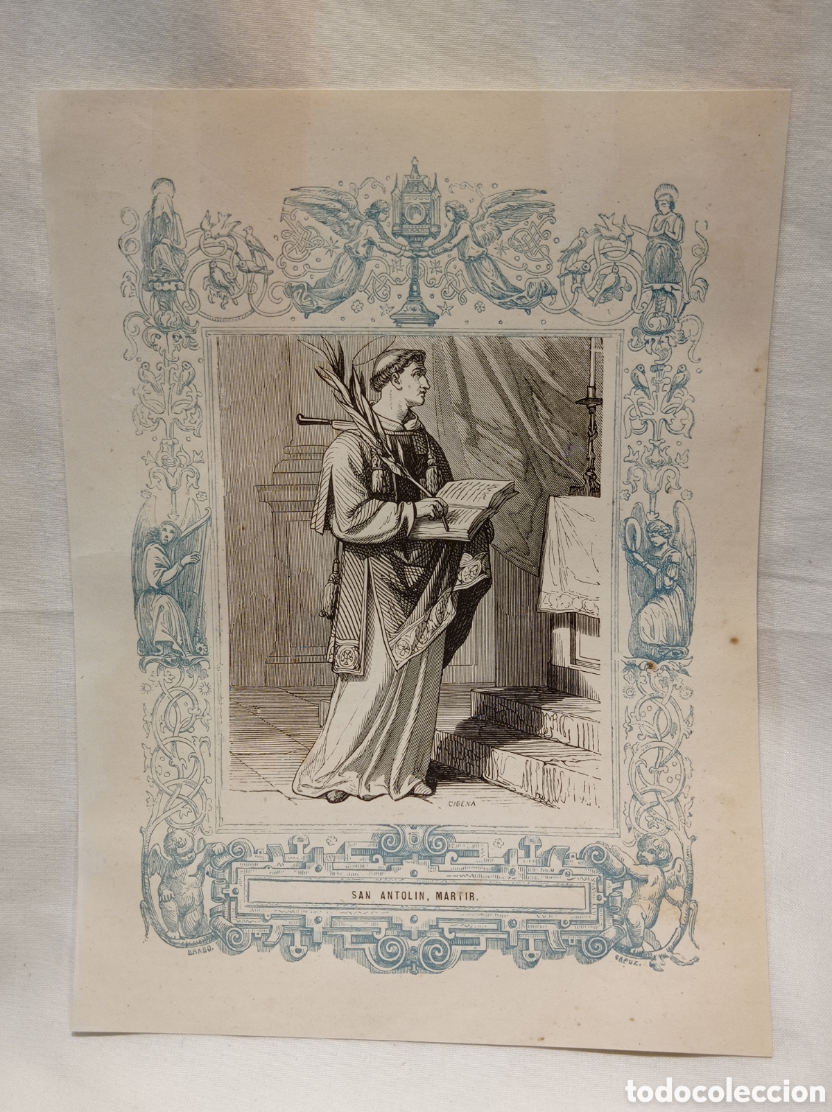 Arte: ANTIGUA LITOGRAF&Iacute;A SAN ANTOL&Iacute;N MARTIN 1853