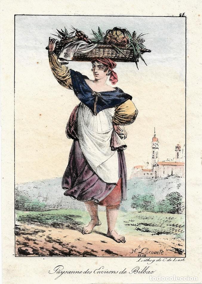 Arte: Traje mujer Bilbaina. Siglo XIX. - Foto 1